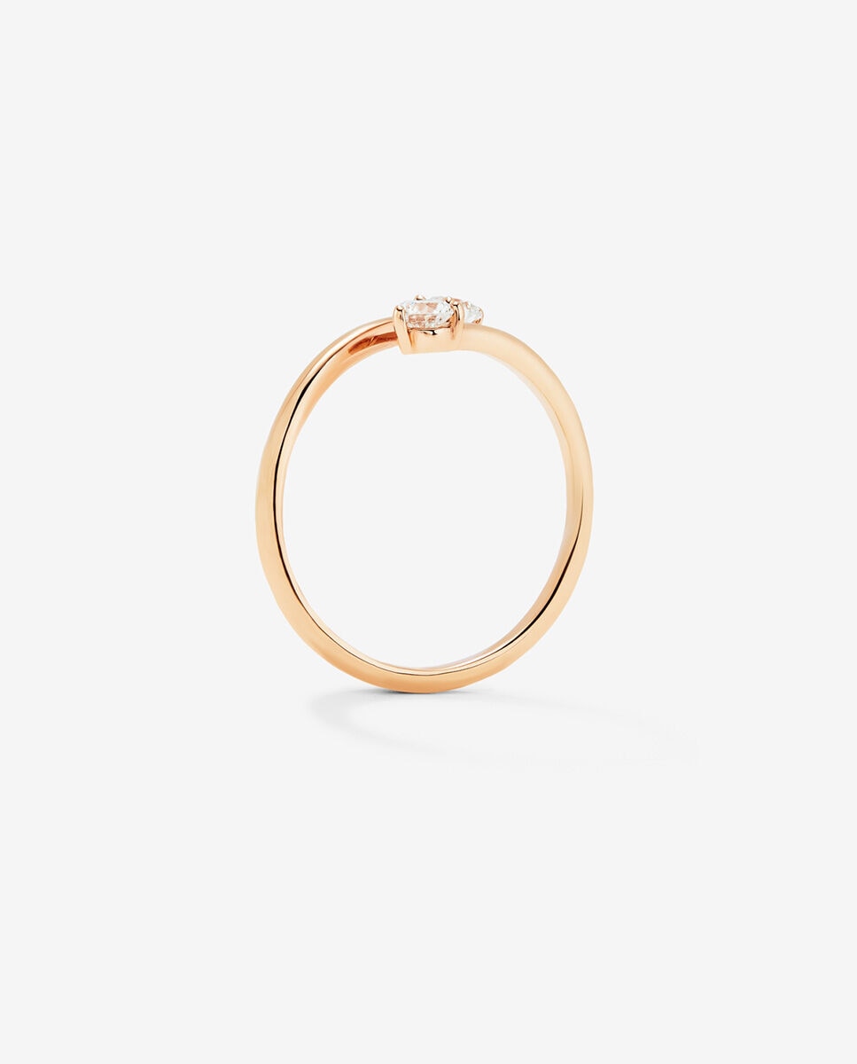 Anillo Idalia diseño de oro rosa y diamantes - SUAREZ - Blanco Blanco-5