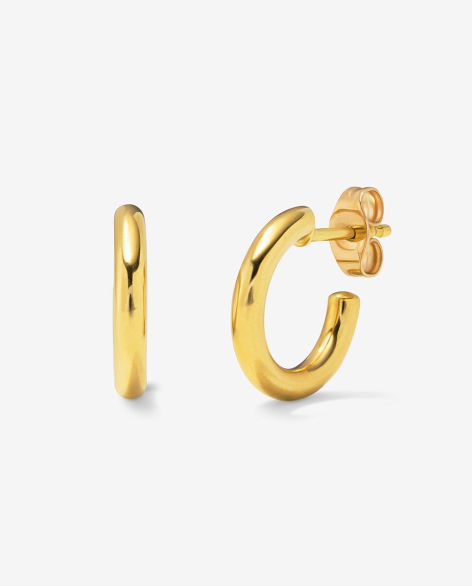 Imagen 3 de Pendientes aro liso pequeño de oro amarillo de 18k - SUAREZ - Amarillo Amarillo