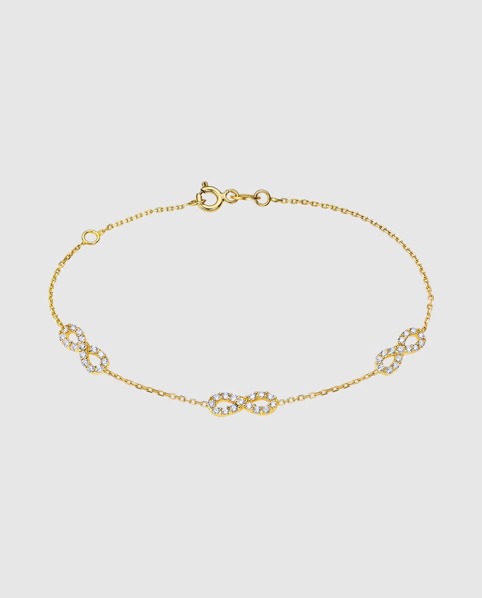 Pulsera VG00011/18 Basics de oro 9K acabado brillo y motivo infinito Oro-1