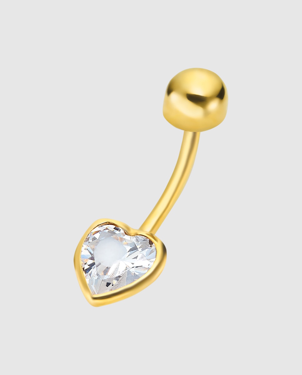 Imagen 0 de Piercing lg00285 basics de oro 9k acabado brillo y motivo corazón Dorado