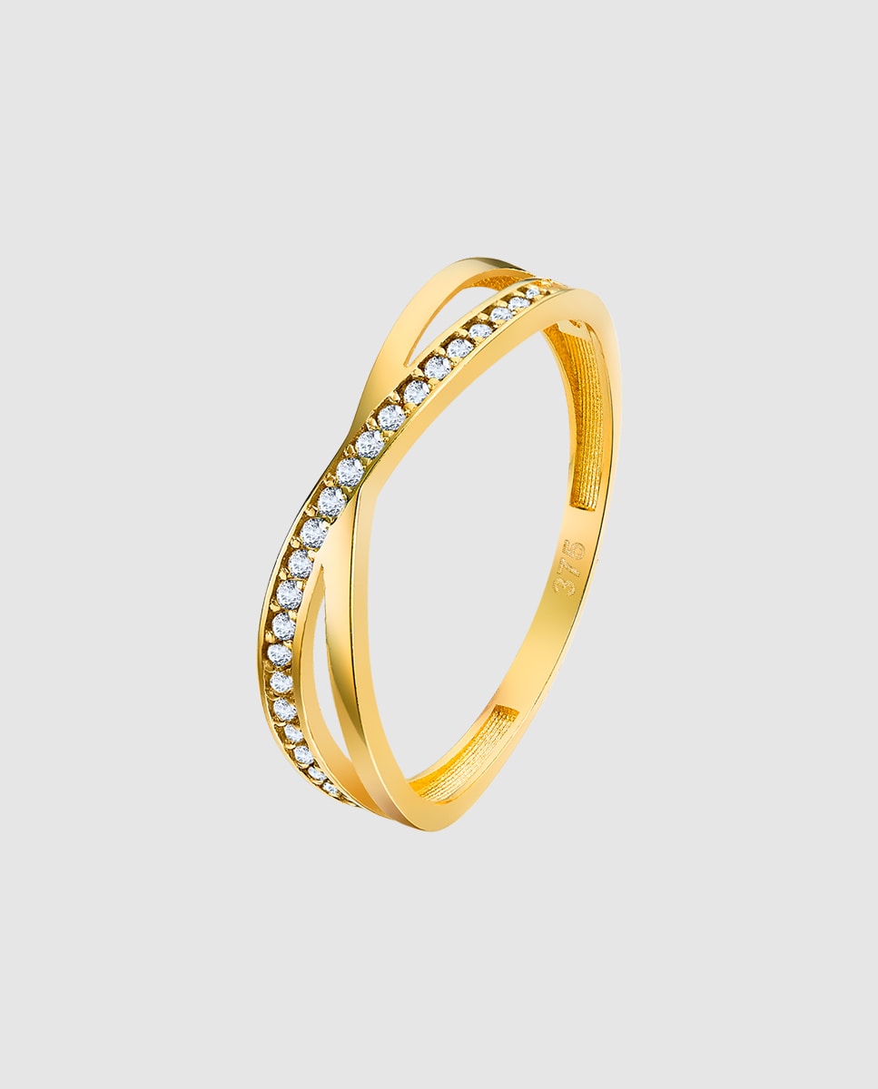 Anillo AF00060 Basics de oro 9K acabado brillo Oro-1