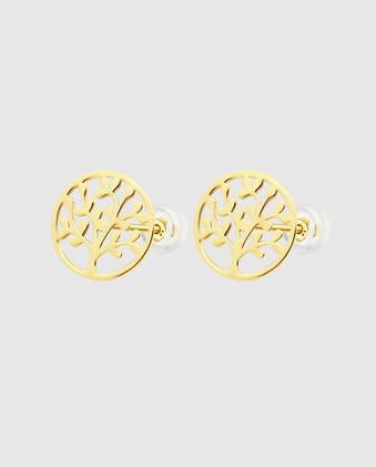 Pendientes De Oro 9K Para Bebé Niña - Cierre De Rosca Seguro, Diseño De Flor, Para 3 A 24 Meses