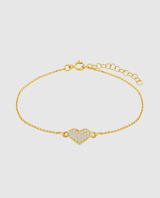 Imagen 0 de Pulsera HIN00163/18 Basics de oro 9K acabado brillo y motivo corazón