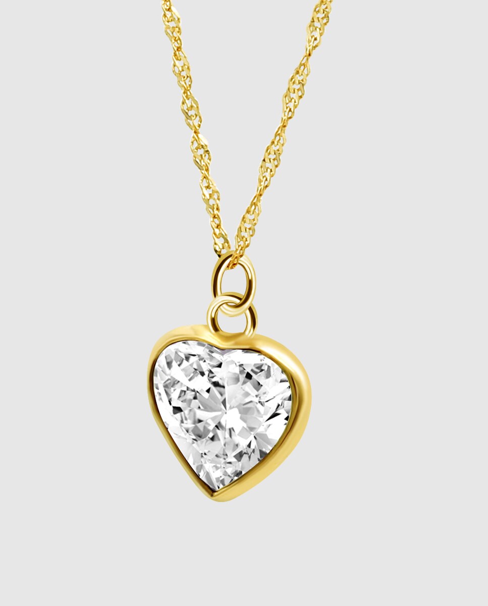 Collar HIN00280/45 Basics de oro 9K acabado brillo y motivo