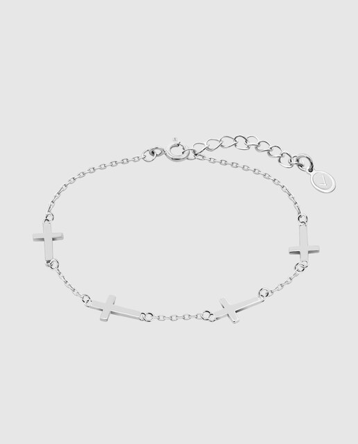 Imagen 0 de Pulsera WS03338/19 Basics de plata acabado brillo y motivo cruz