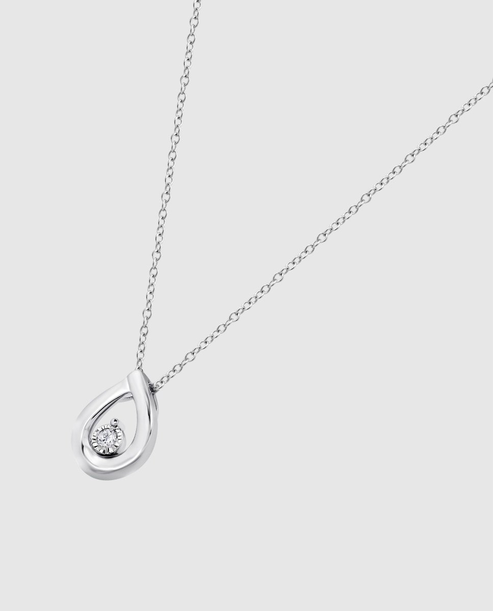 Imagen 0 de Collar dia00001/45 diamonds de oro 9k acabado brillo Blanco