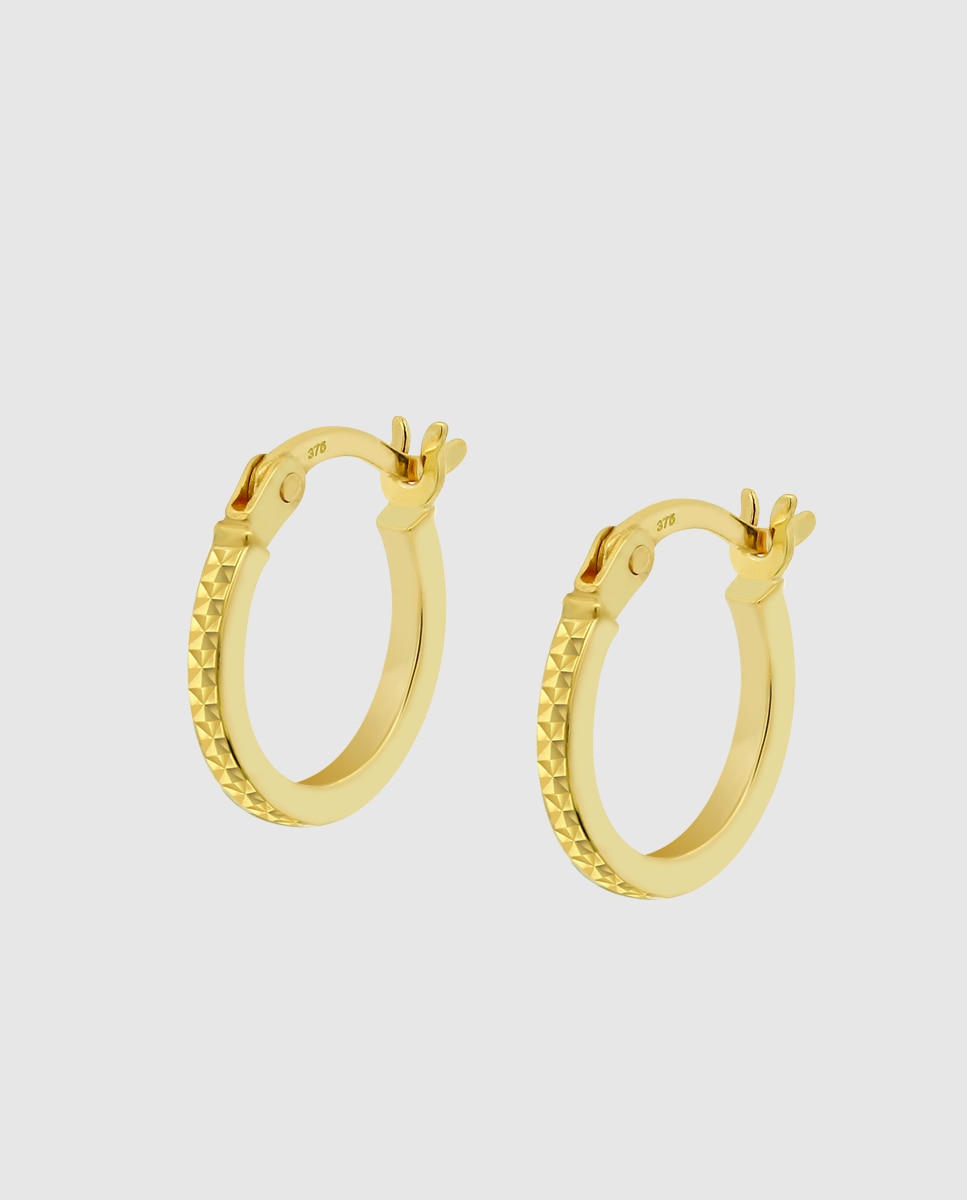 Pendientes hin00439/10 basics de oro 9k acabado brillo - Time Road - Dorado Dorado-1