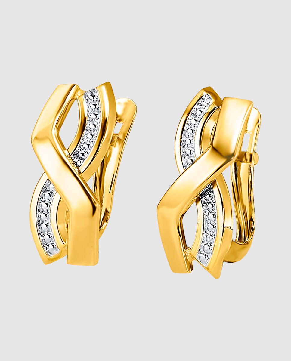 Imagen 0 de Pendientes basics de oro amarillo 9k acabado brillo y motivo infinito Amarillo