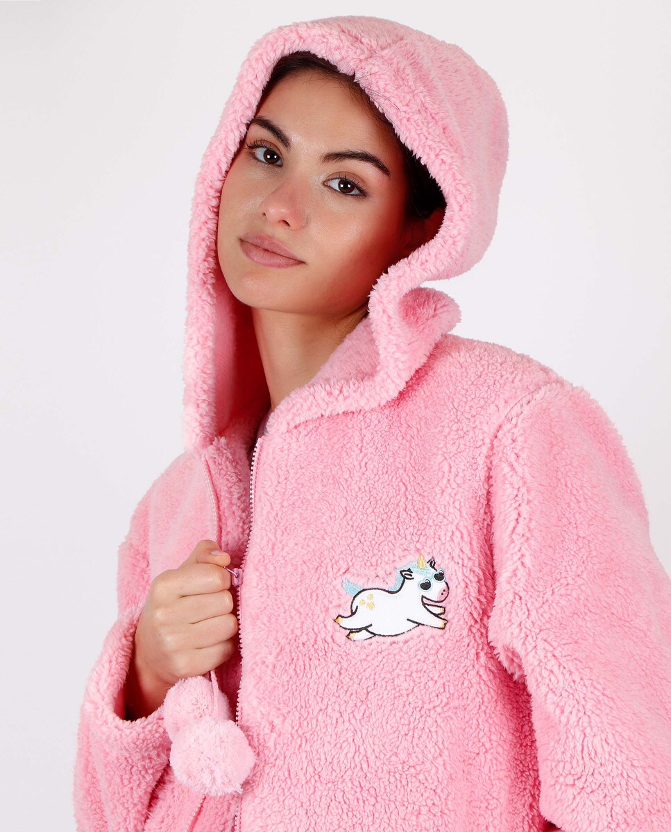 Boohoo Bata Abrigo Mujer Capucha Batas De Borreguito Bata De Mujer