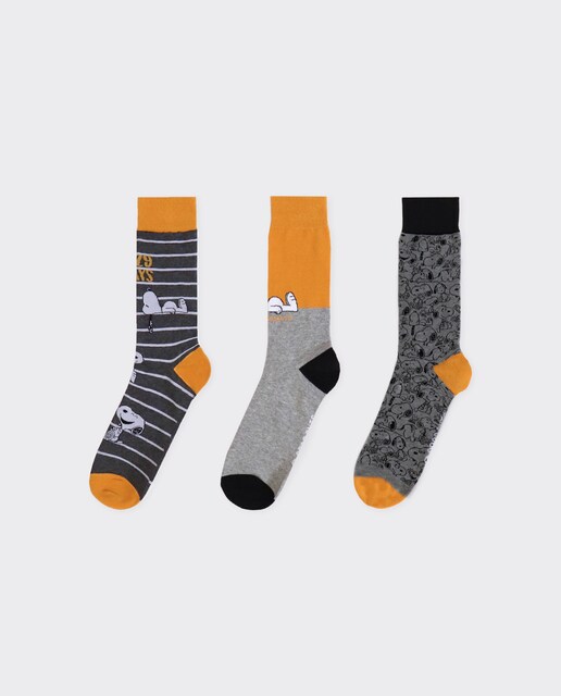 Imagen 0 de Pack de tres pares de calcetines de hombre multicolor