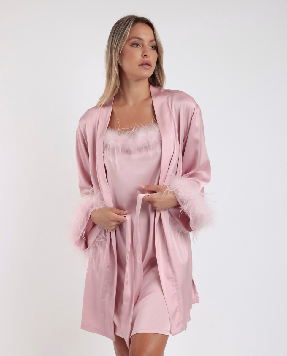 Admas Classic Bata Manga Larga Basic Para Mujer Con Bata De