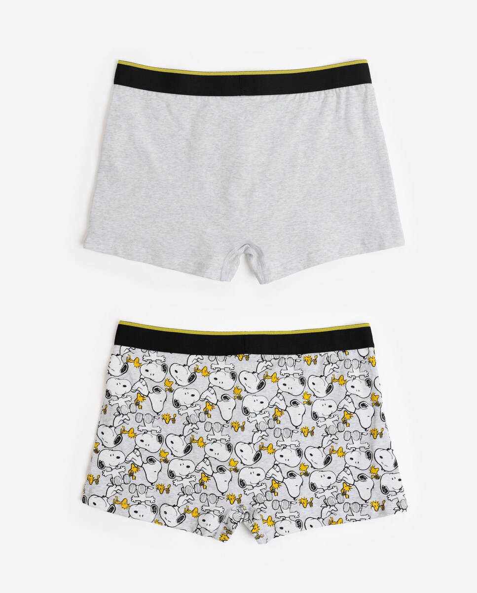 Pack de dos boxers de punto de hombre en color gris · Peanuts · El
