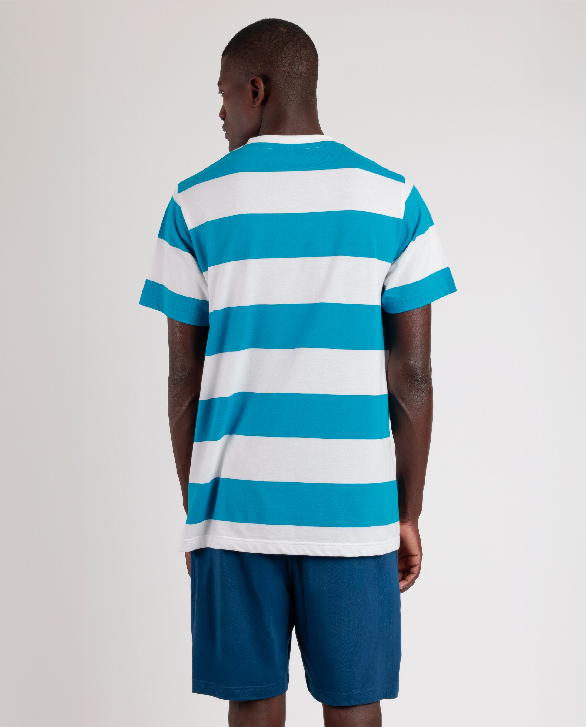 Pijama corto de hombre de punto de raya tejida - Disney - Azul Azul-2