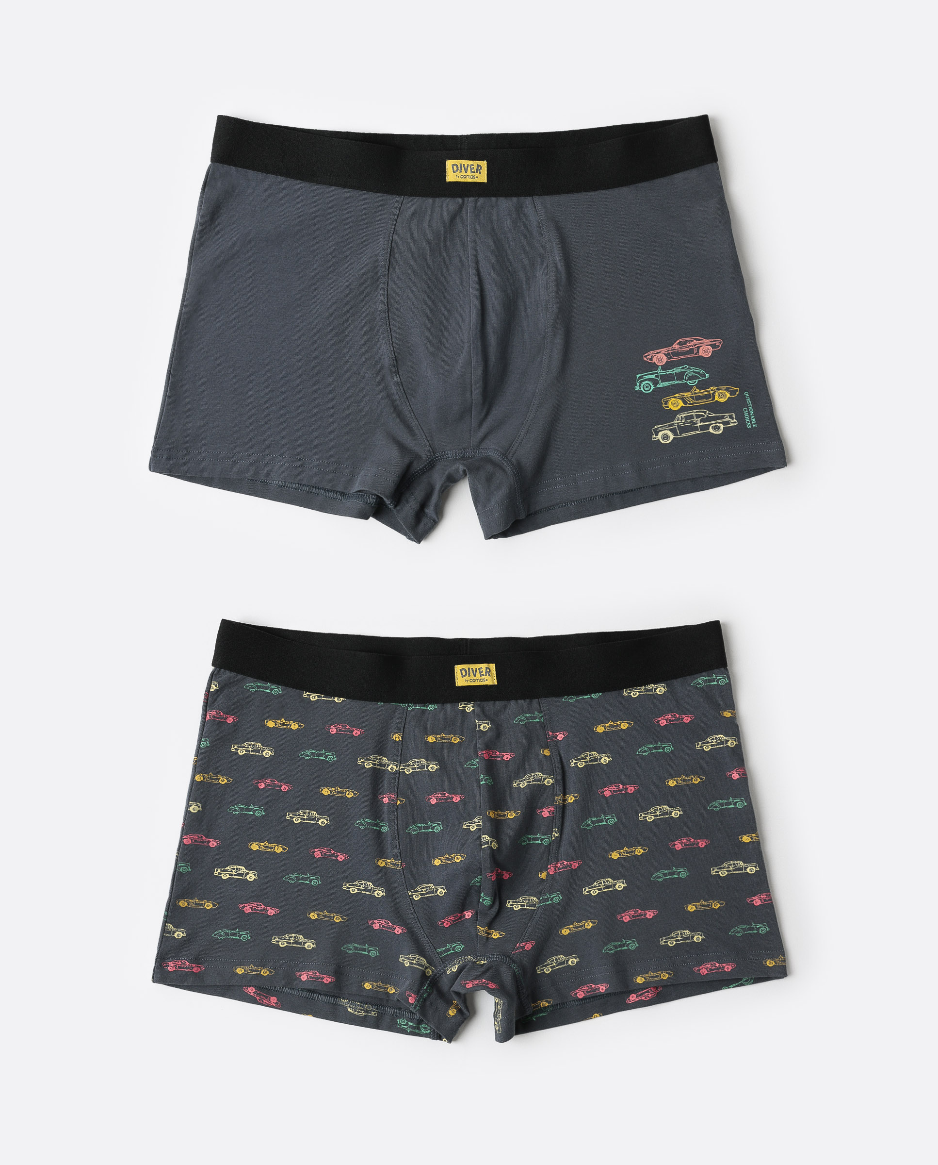 Imagen 0 de Pack de dos boxers de punto de hombre en varios colores Multicolor