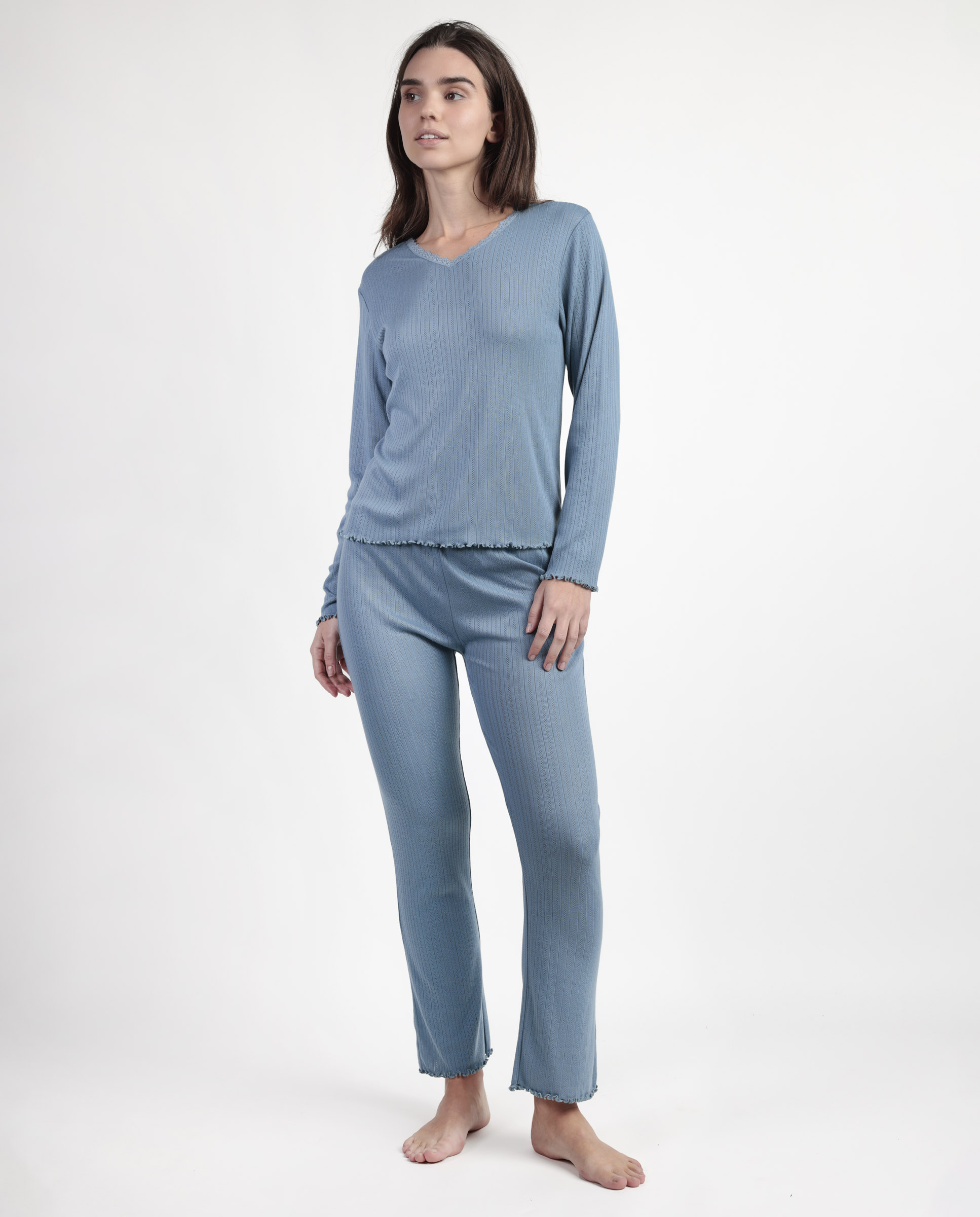 Pijama largo de mujer de punto