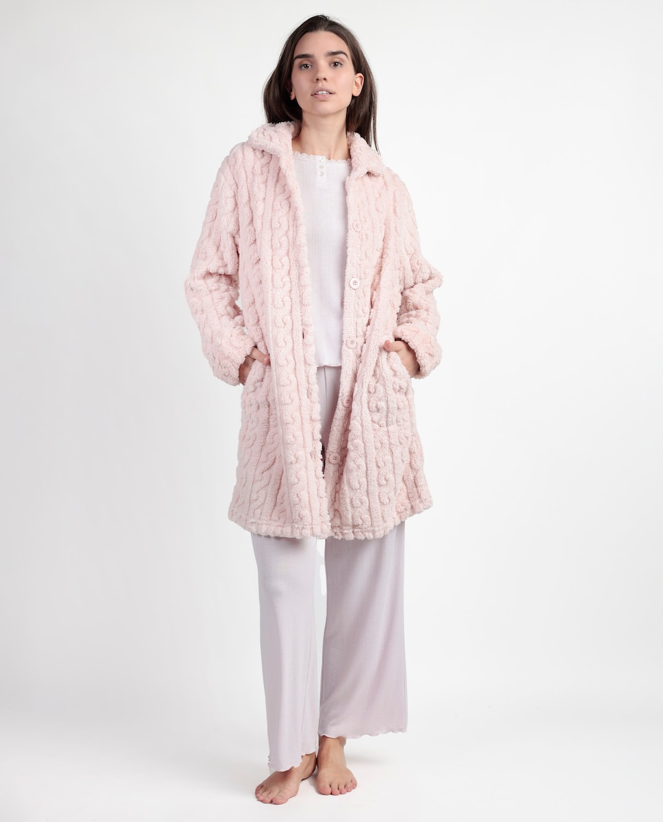 Bata de manga larga de mujer de tejido calentito · Admas · El