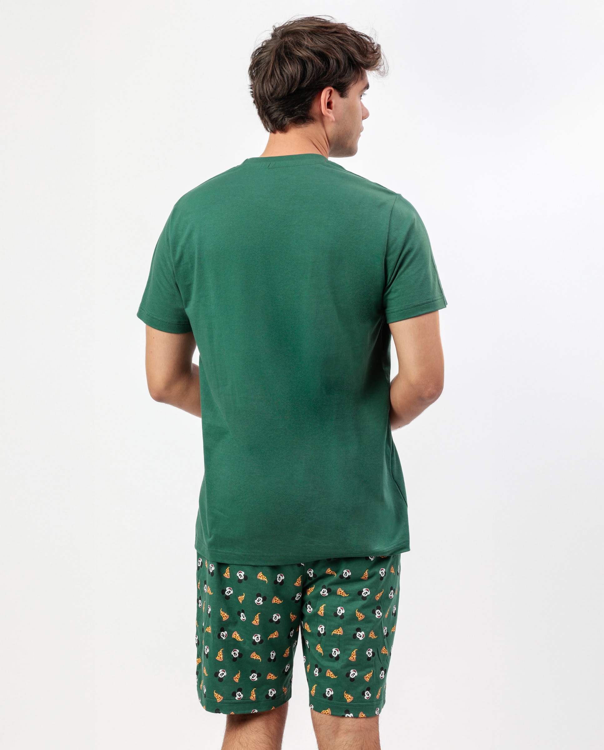 Pijama corto de hombre de punto de color - Disney - Verde Verde-2