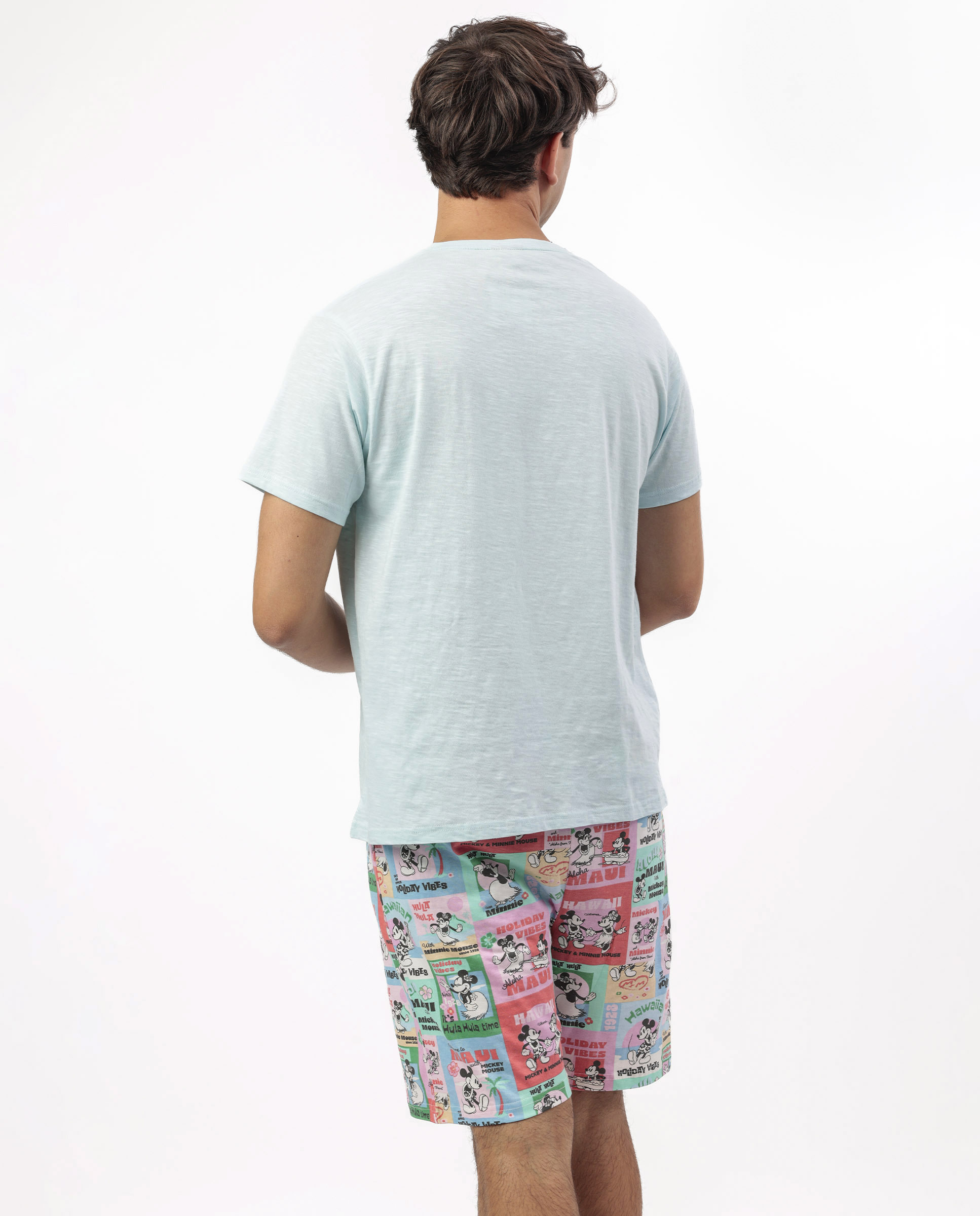 Pijama corto de hombre de punto de color - Disney - Azul Azul-2