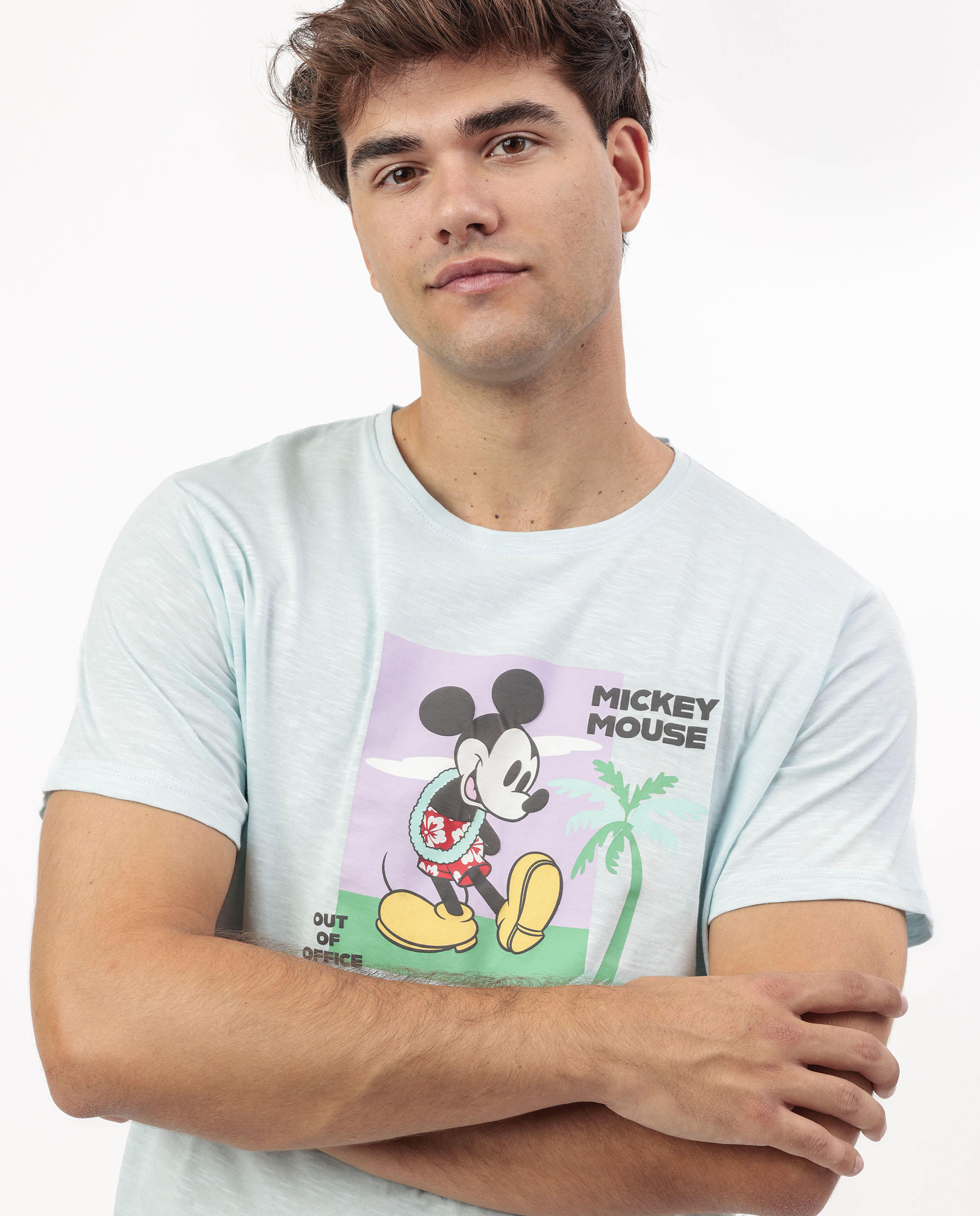 Pijama corto de hombre de punto de color - Disney - Azul Azul-3