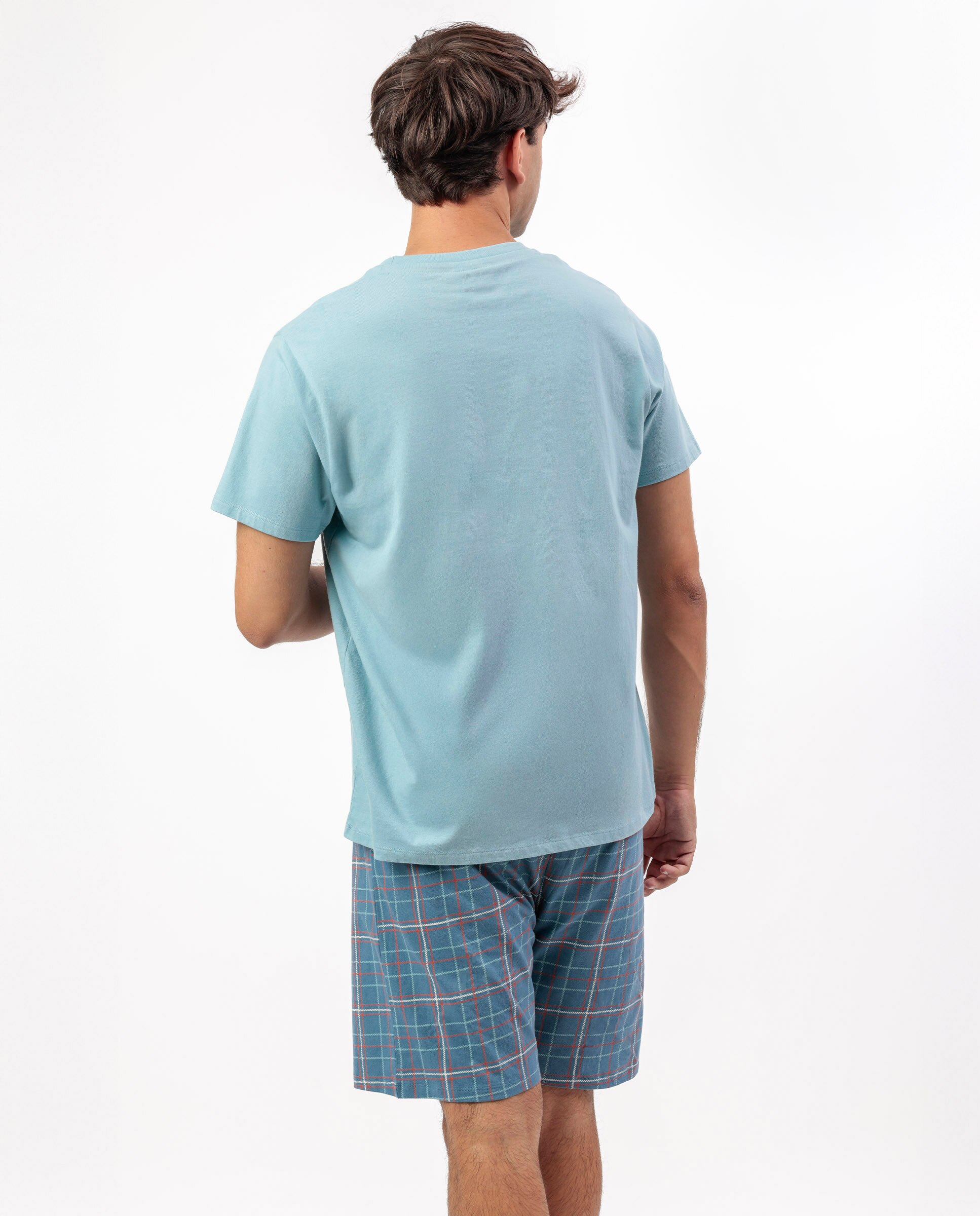 Pijama corto de hombre de punto de color - Disney - Azul Azul-2