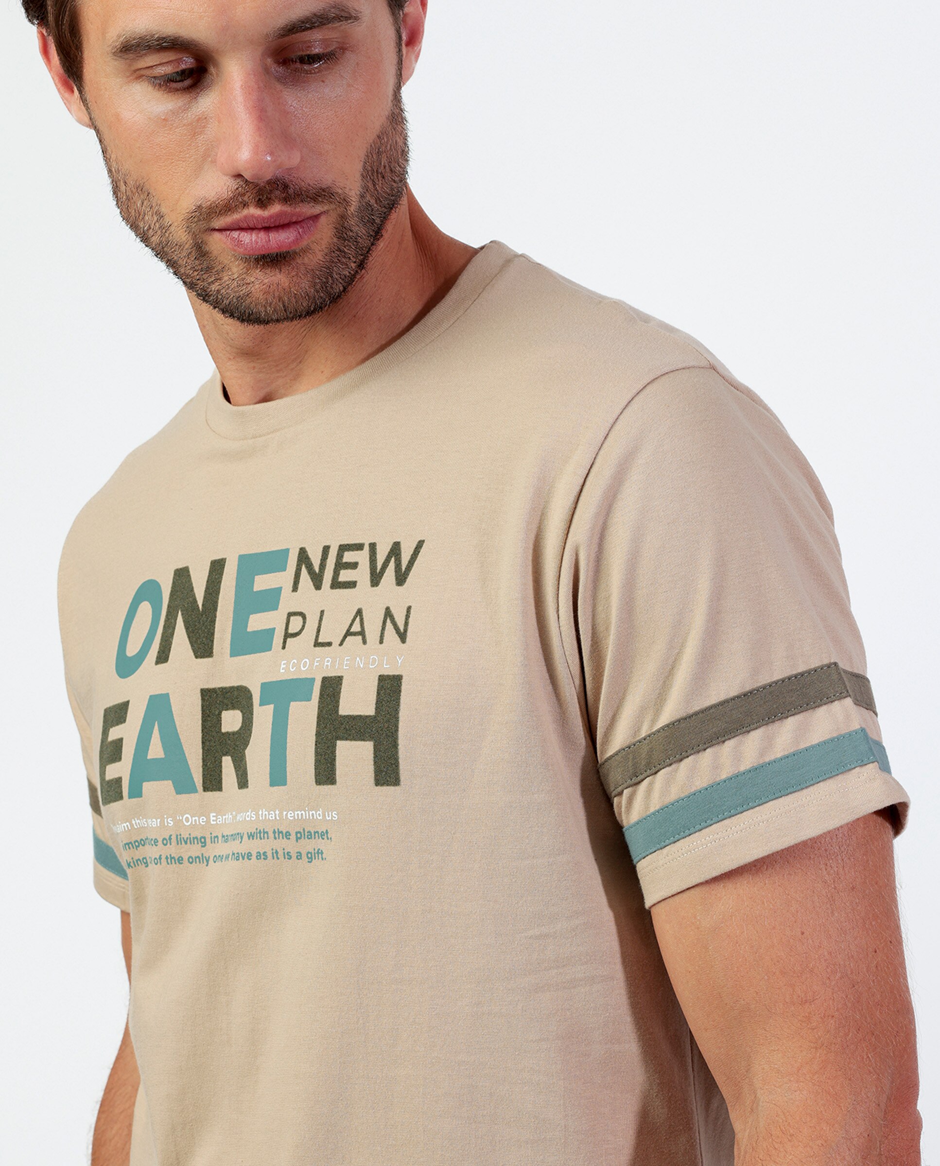 Pijama corto de hombre de punto de color - Admas - Camel Camel-3