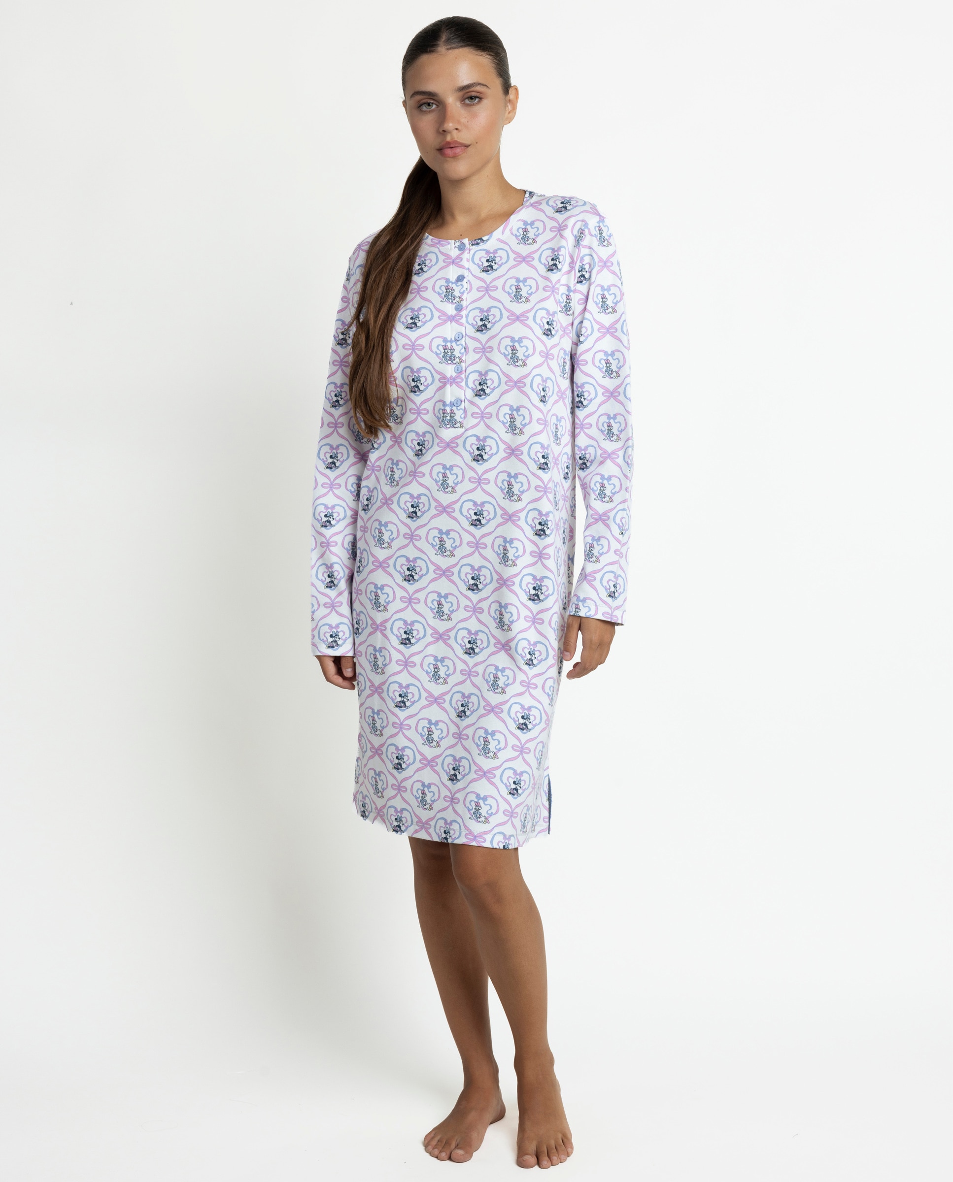 Camisón largo de mujer de punto interlock - Disney - Crudo Crudo-1