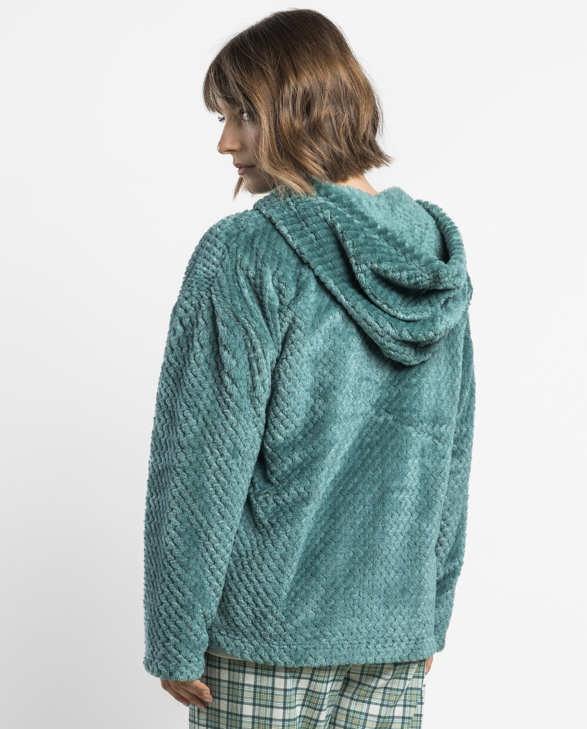 Bata de manga larga de mujer de tejido polar con cremallera - Disney - Verde Verde-2