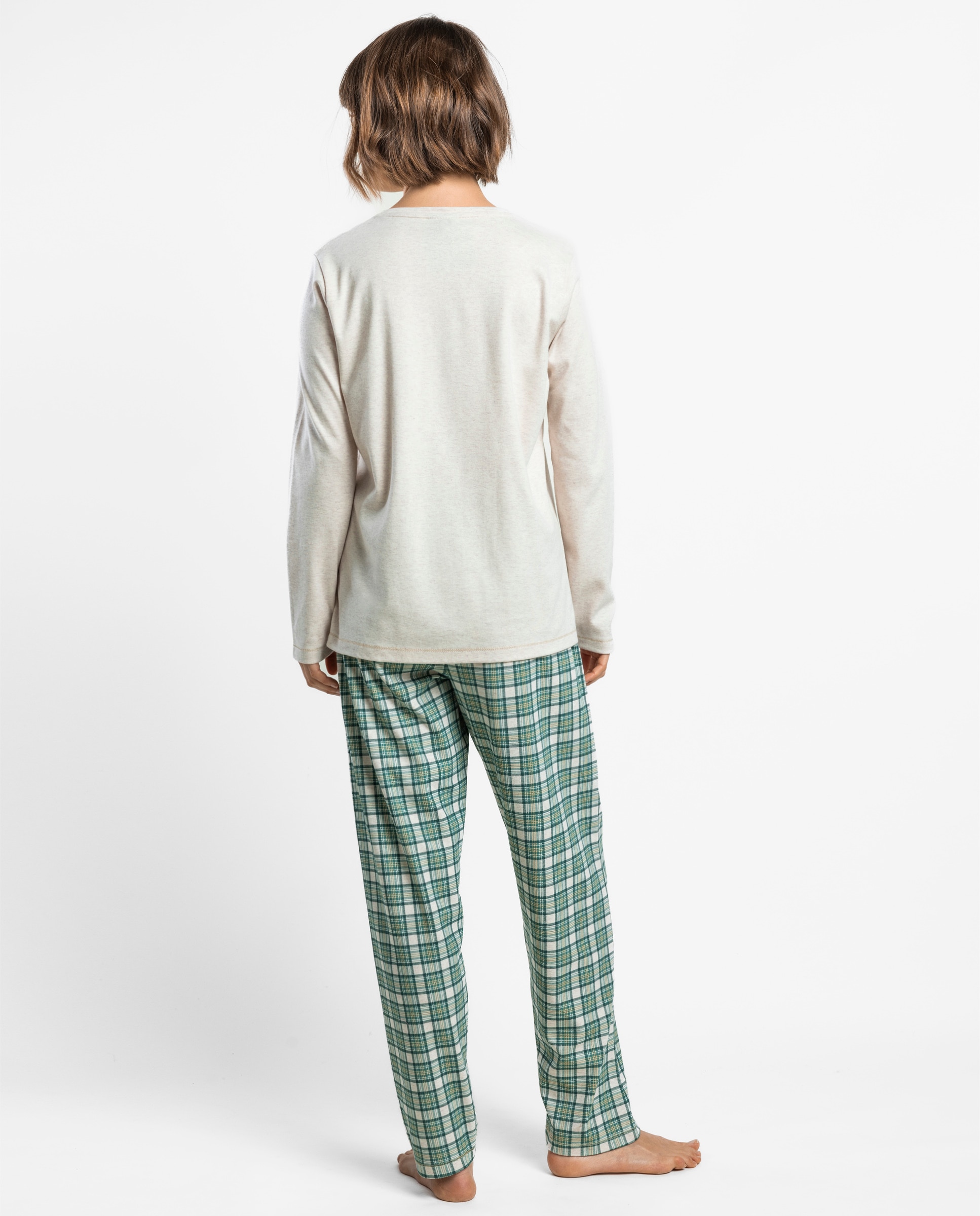 Pijama largo de mujer de punto interlock de algodón - Disney - Beige Beige-2