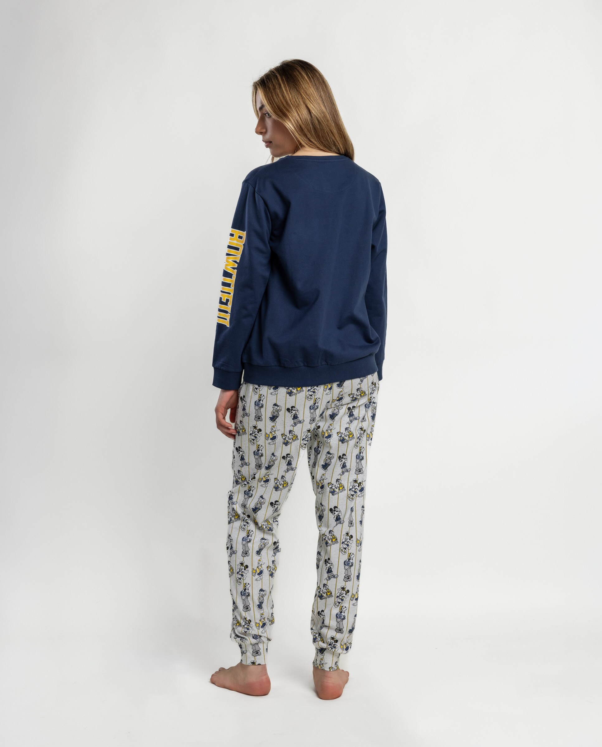 Pijama largo de mujer de tejido felpa - Disney - Azul marino Azul marino-2