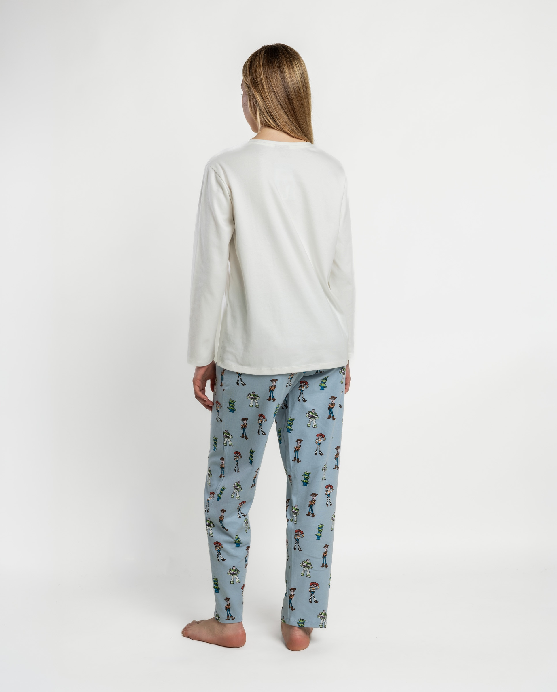 Pijama largo de mujer de punto de algodón - Disney - Crudo Crudo-2