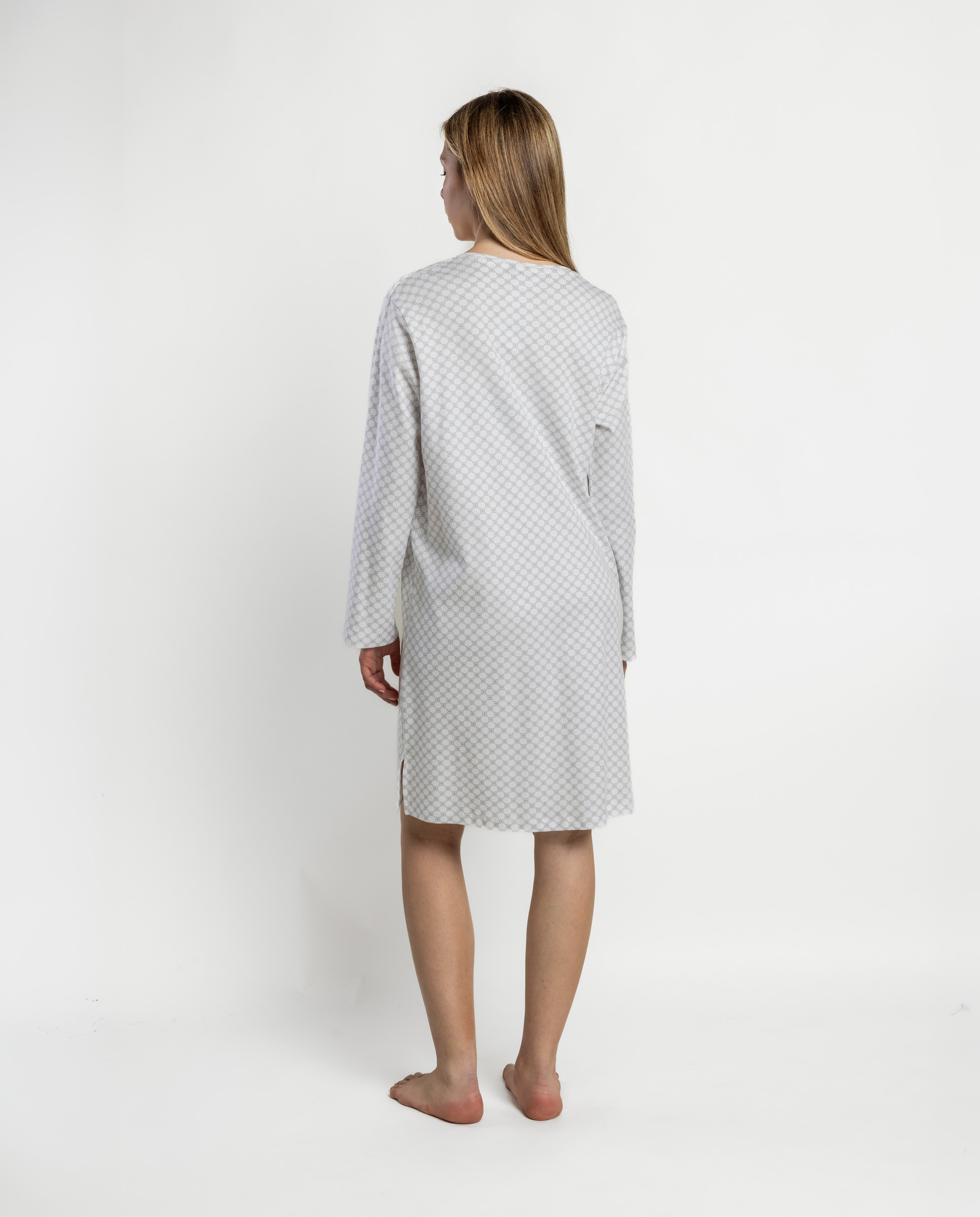 Camisón largo de mujer de punto viscosa - Admas - Crudo Crudo-2