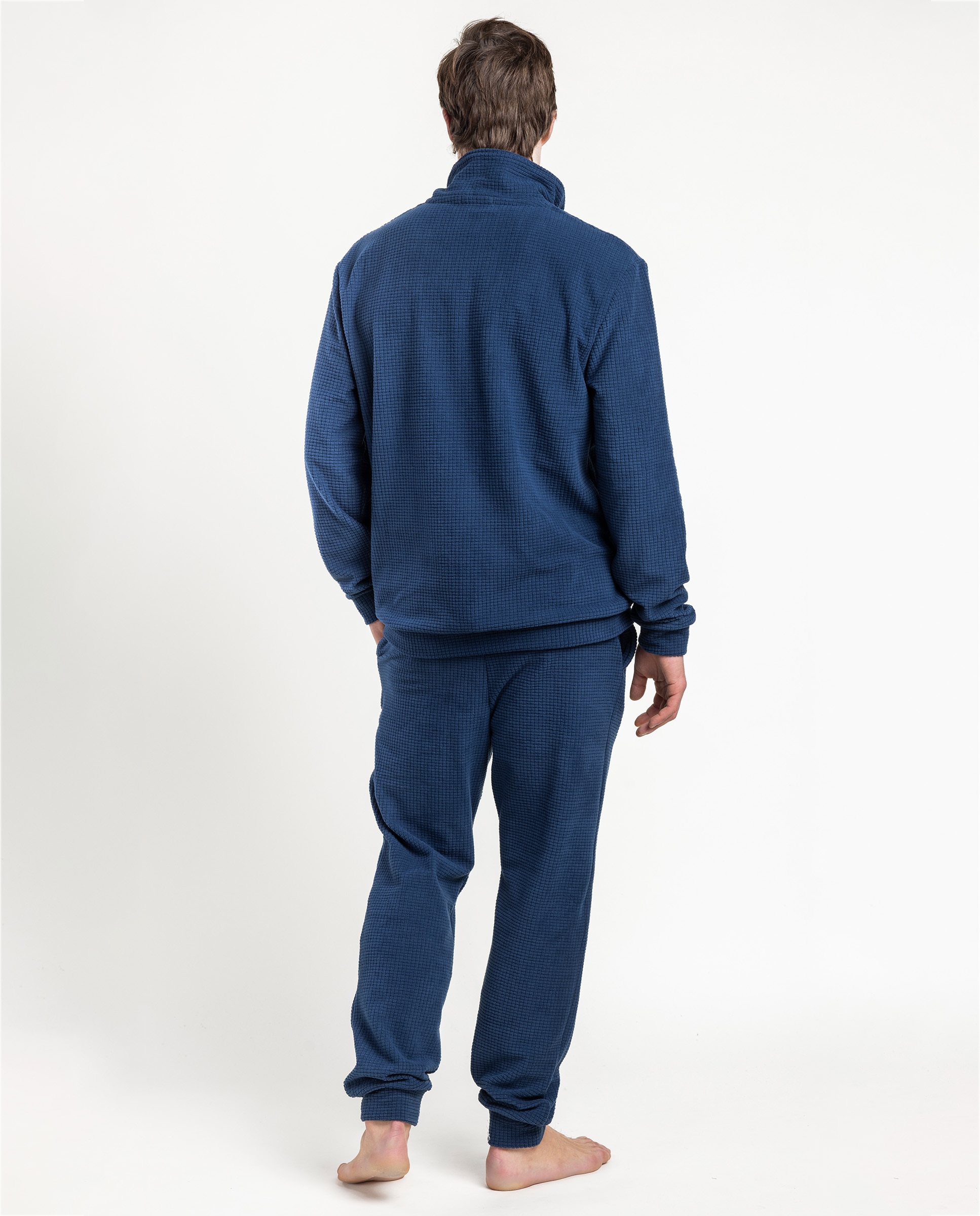 Imagen 2 de Pijama completo largo de hombre de tejido polar - Admas - Azul Azul