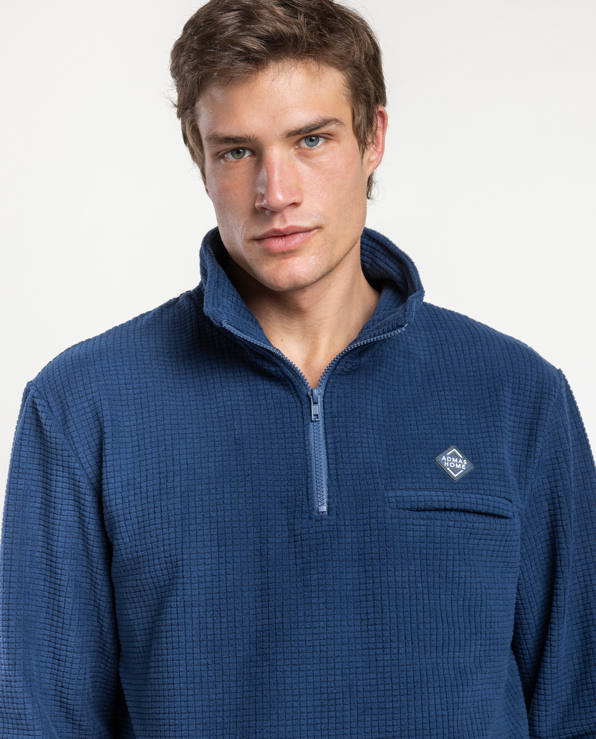 Imagen 3 de Pijama completo largo de hombre de tejido polar - Admas - Azul Azul