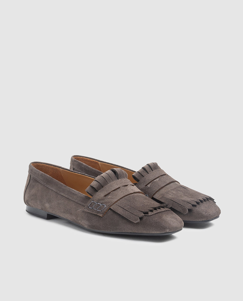 Imagen 3 de Zapatos planos de mujer en piel en plomo - Dansi - Gris Gris