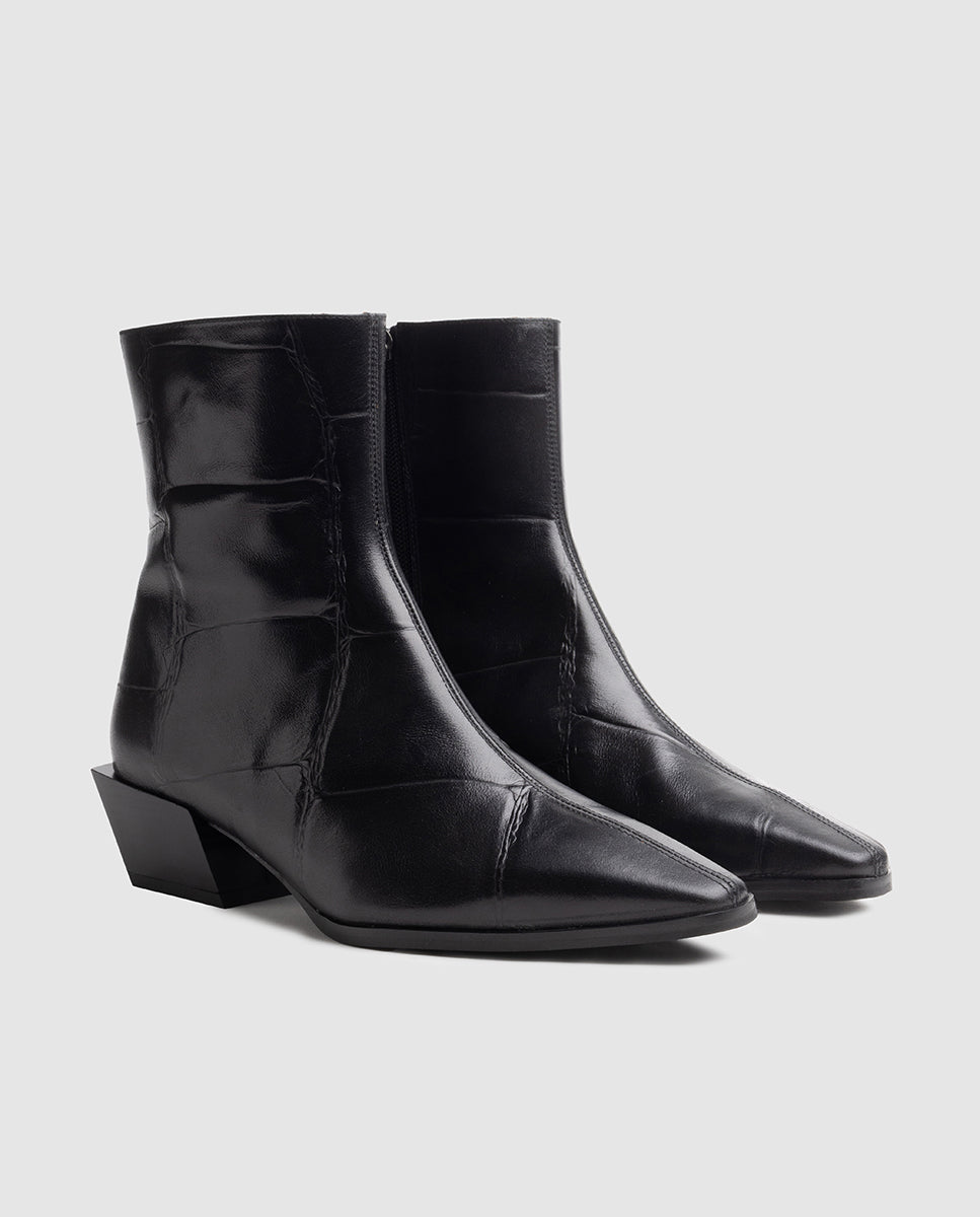 Imagen 2 de Botines de tacón de mujer en piel en - Dansi - Negro Negro