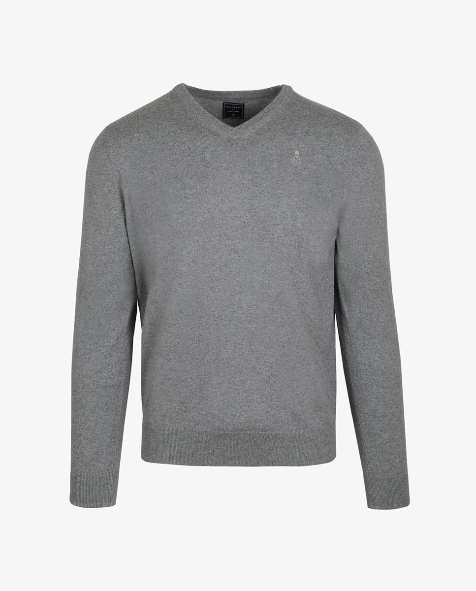 Jersey de hombre regular fit con cuello de pico - Scalpers - Gris Gris-5