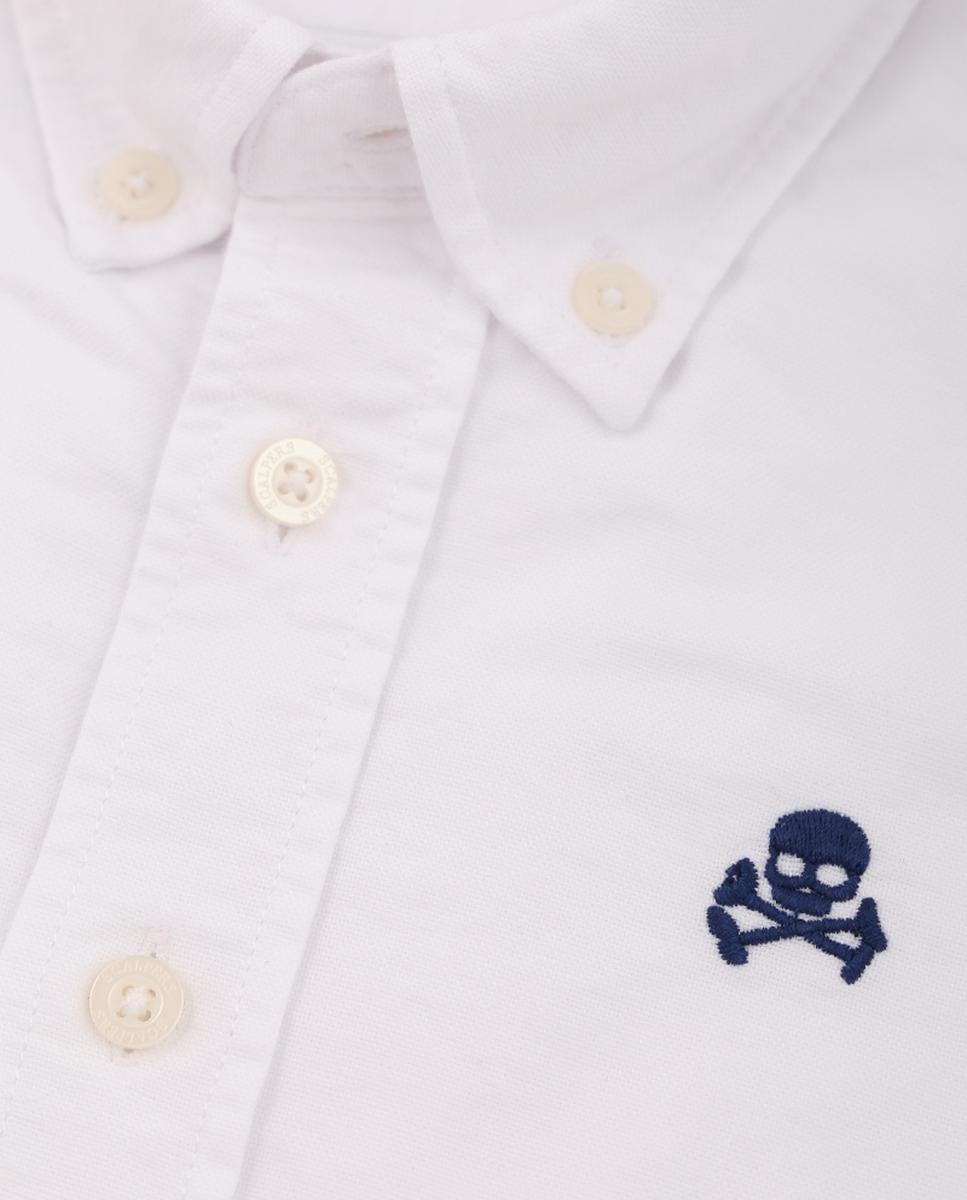 Camisa de niño de manga larga lisa - Scalpers - Blanco Blanco-6