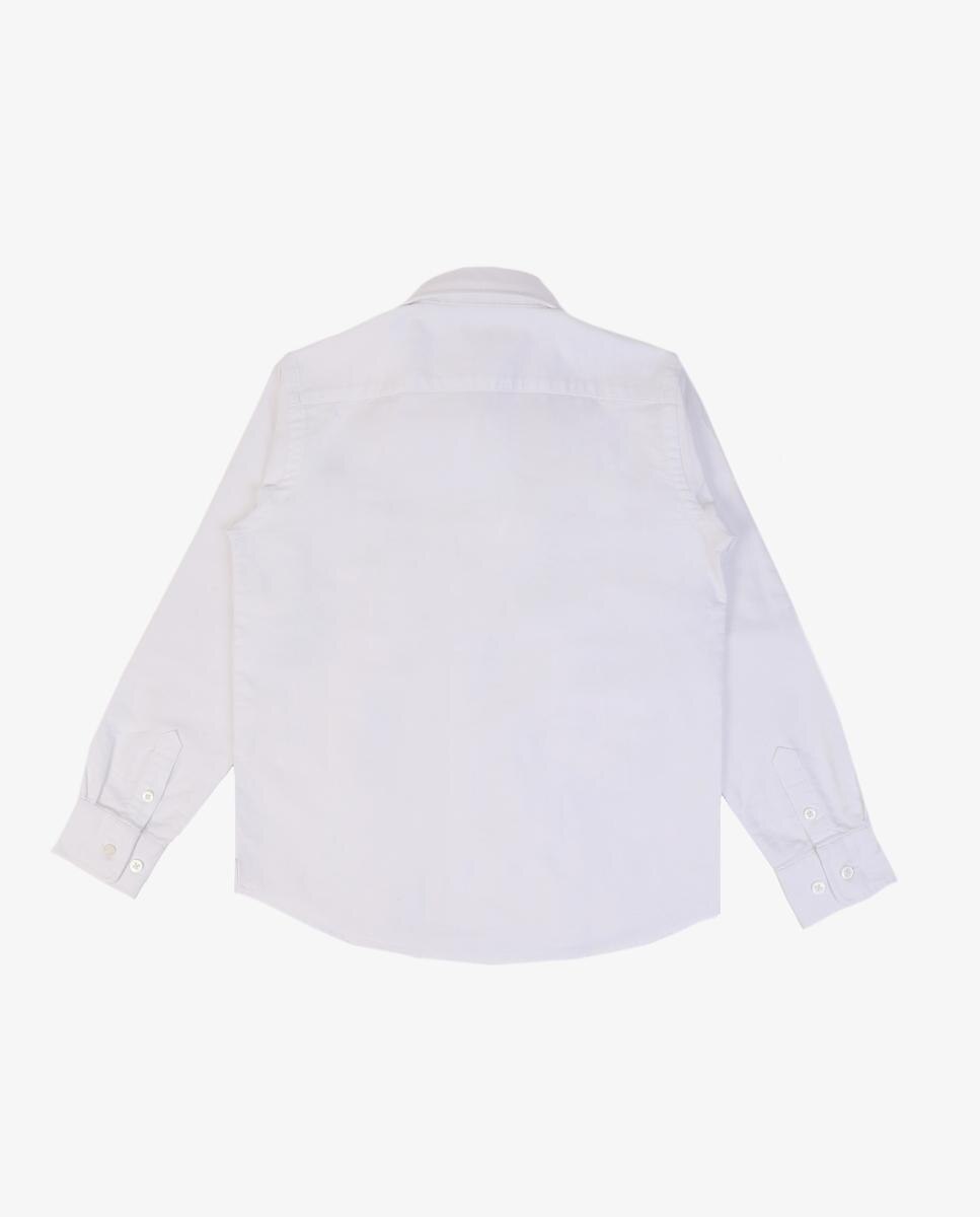 Camisa de niño de manga larga lisa - Scalpers - Blanco Blanco-4