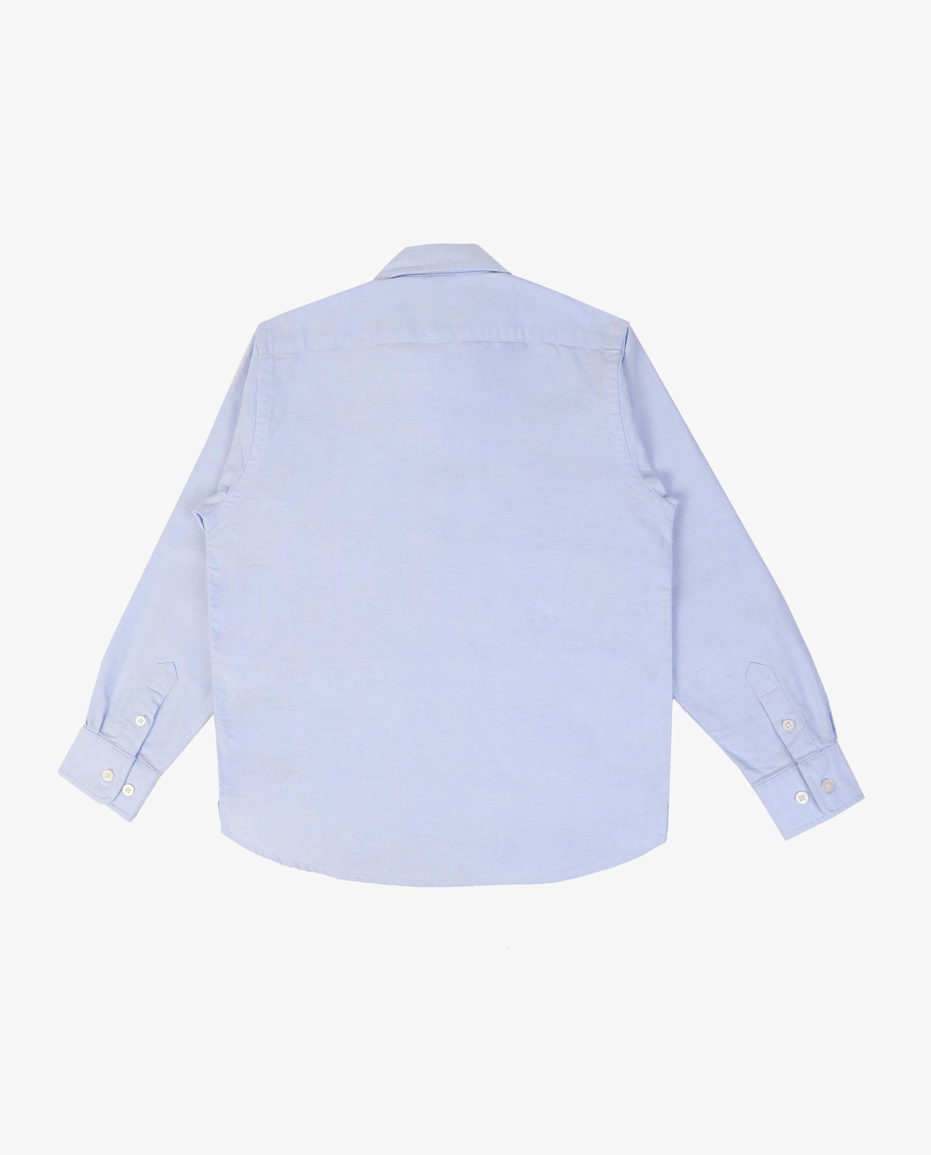 Camisa de niño de manga larga con tapeta tipo polo - Scalpers - Azul claro Azul claro-6