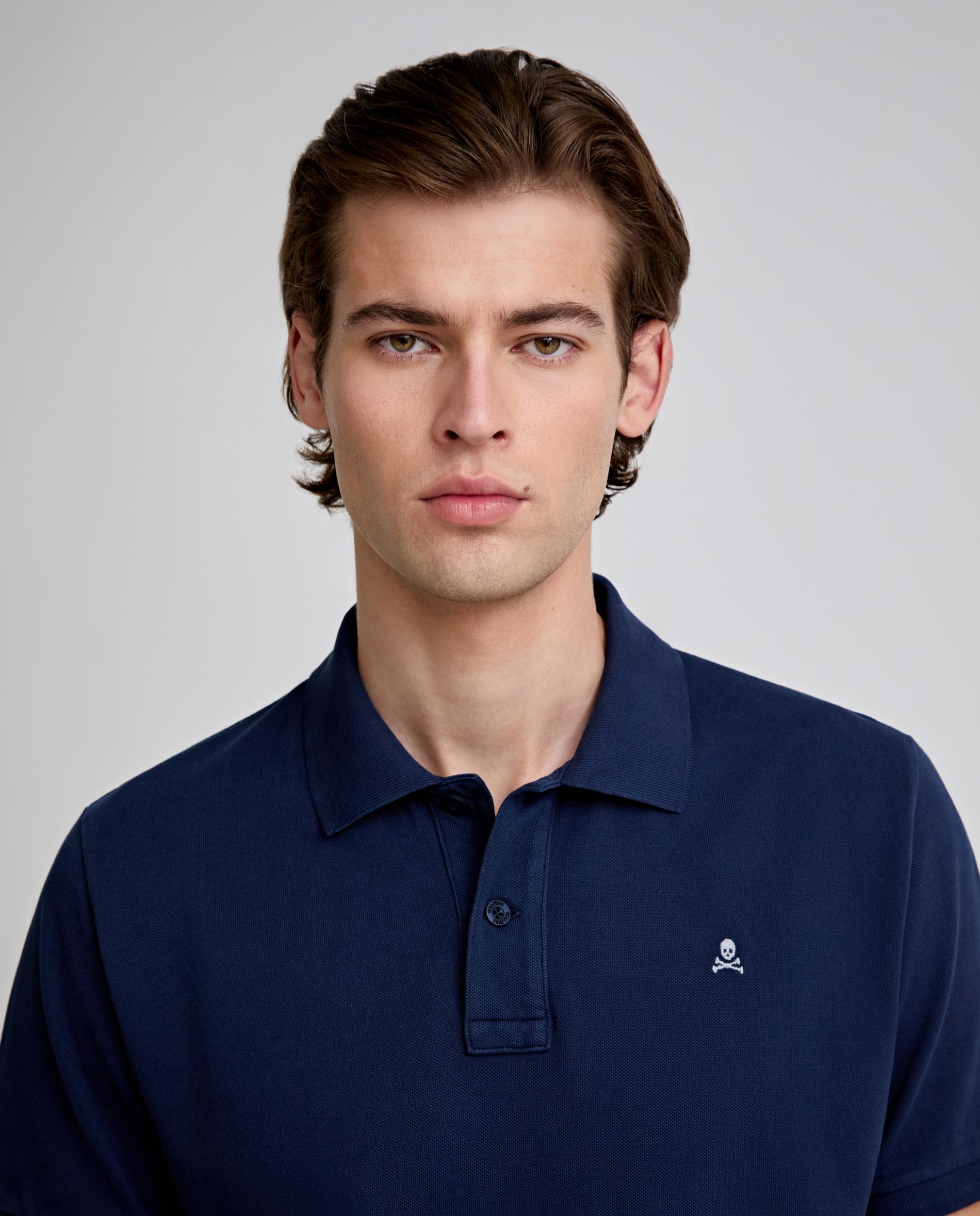 Polo de manga corta de hombre regular fit de algodón - Scalpers - Navy Navy-4