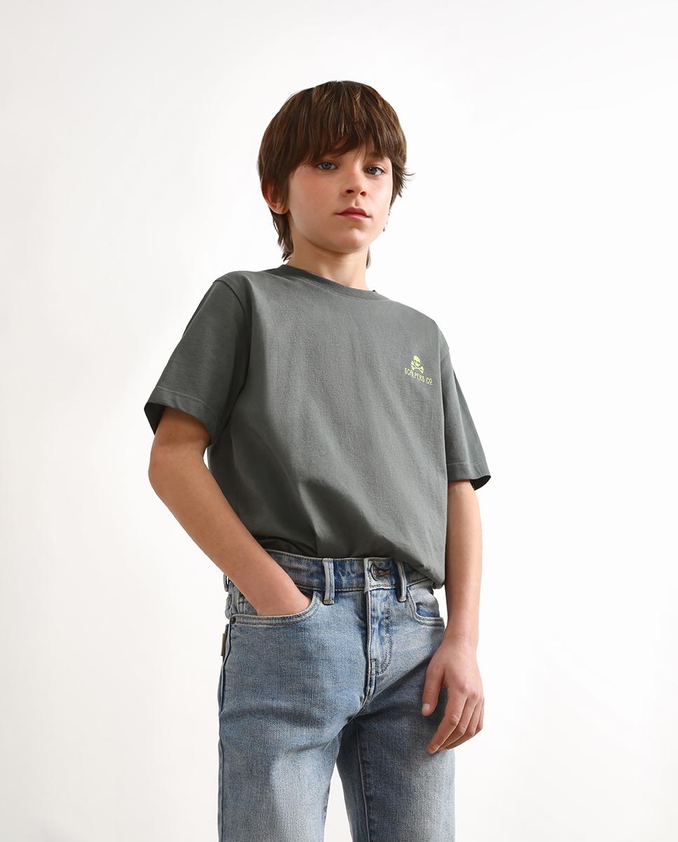 Vaquero de niño slim fit con cintura ajustable - Scalpers - Azul claro Azul claro-3