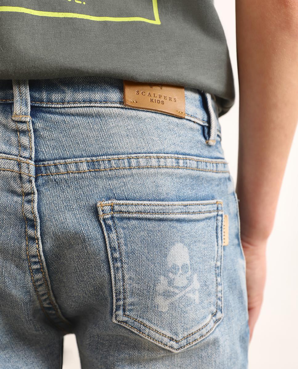Vaquero de niño slim fit con cintura ajustable - Scalpers - Azul claro Azul claro-6