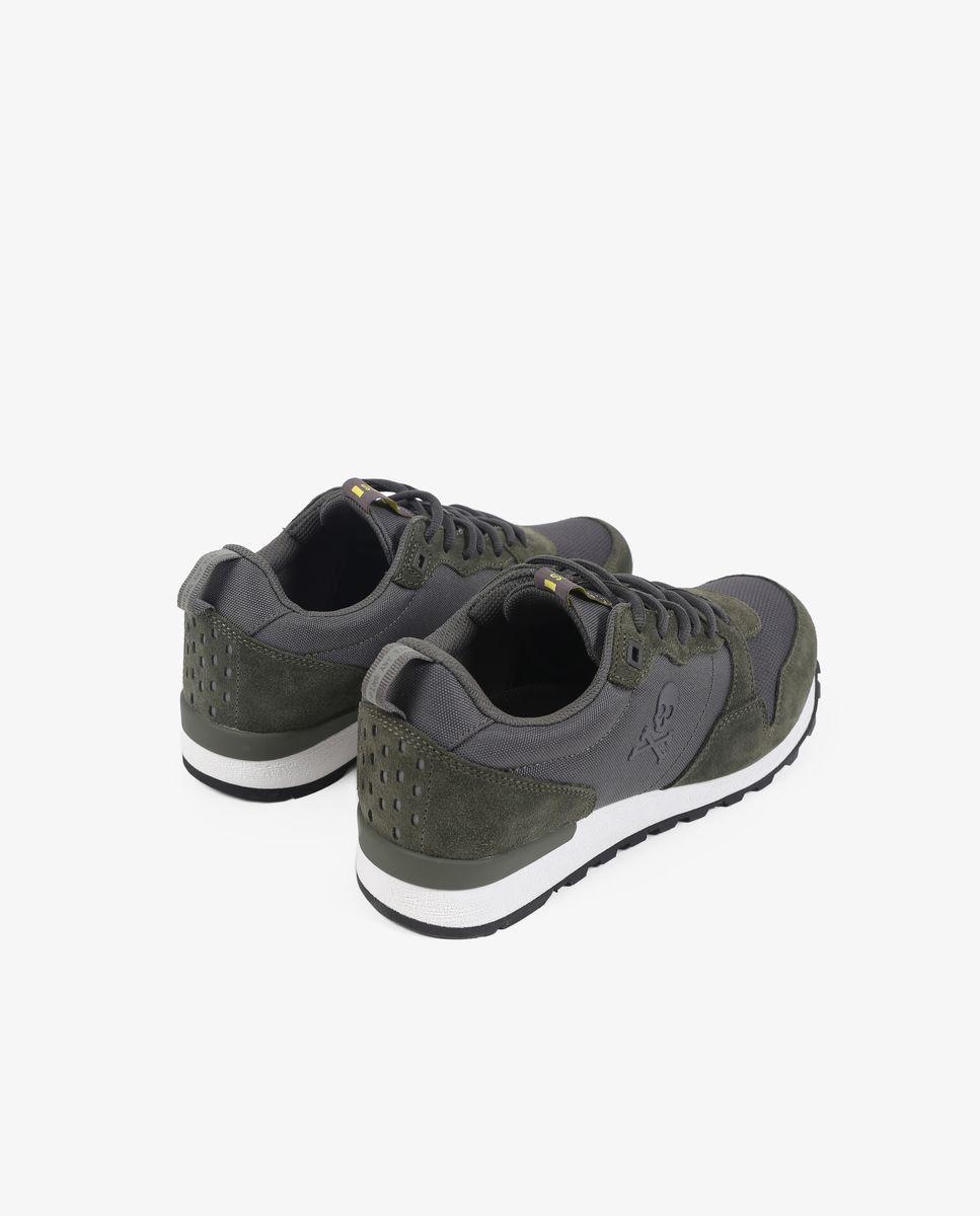 Zapatillas deportivas de hombre combinadas con cordones - Scalpers - Verde oscuro Verde oscuro-4