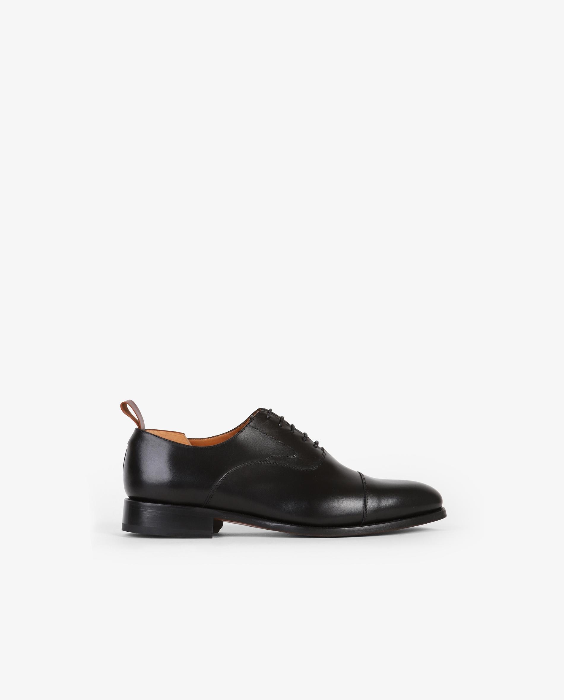 Zapatos oxford de hombre de piel con suela de cuero - Scalpers - Negro Negro-1
