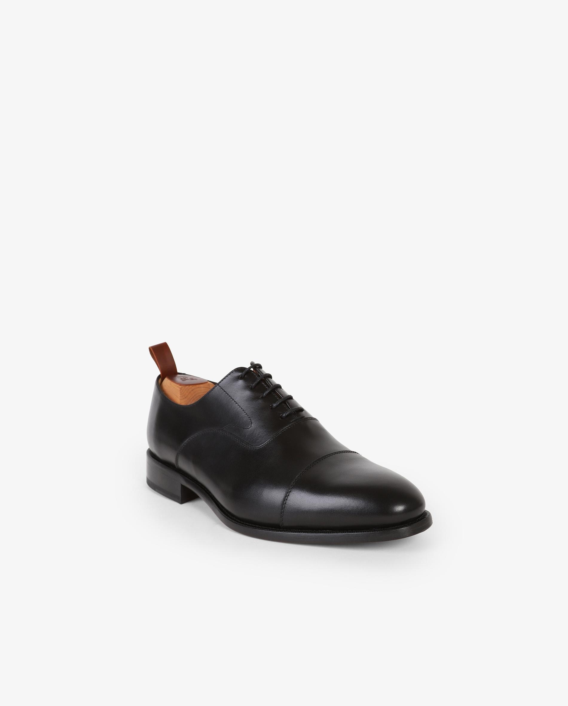 Zapatos oxford de hombre de piel con suela de cuero - Scalpers - Negro Negro-3