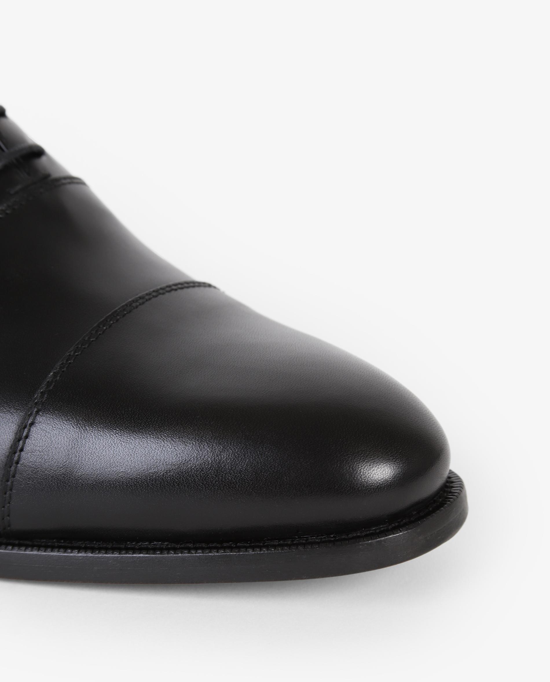 Zapatos oxford de hombre de piel con suela de cuero - Scalpers - Negro Negro-2