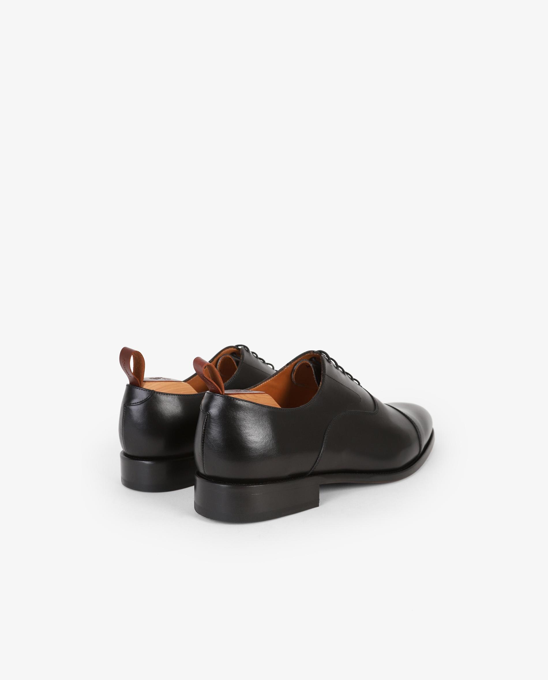 Zapatos oxford de hombre de piel con suela de cuero - Scalpers - Negro Negro-6