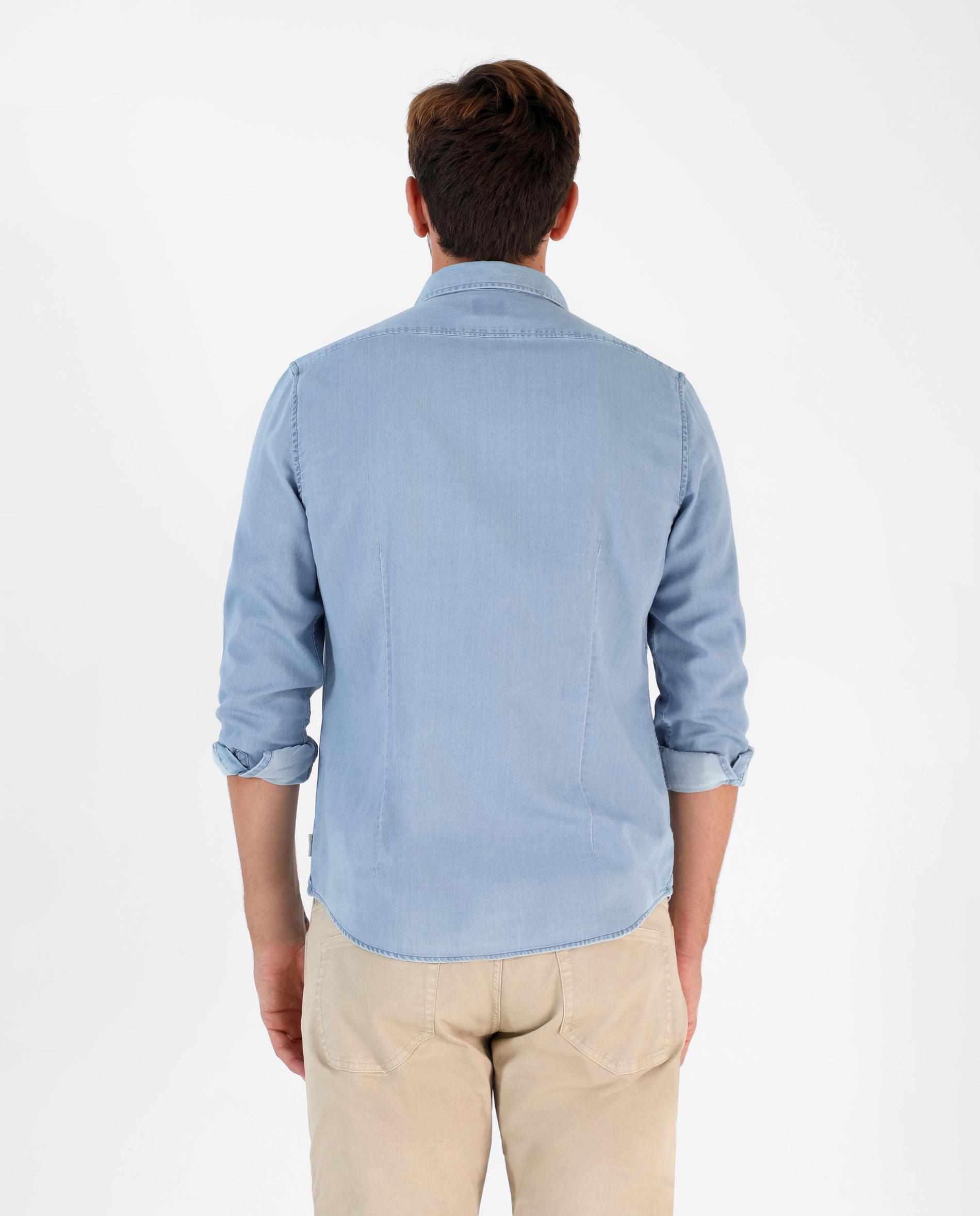 Camisa de hombre denim slim fit - Scalpers - Azul claro Azul claro-2