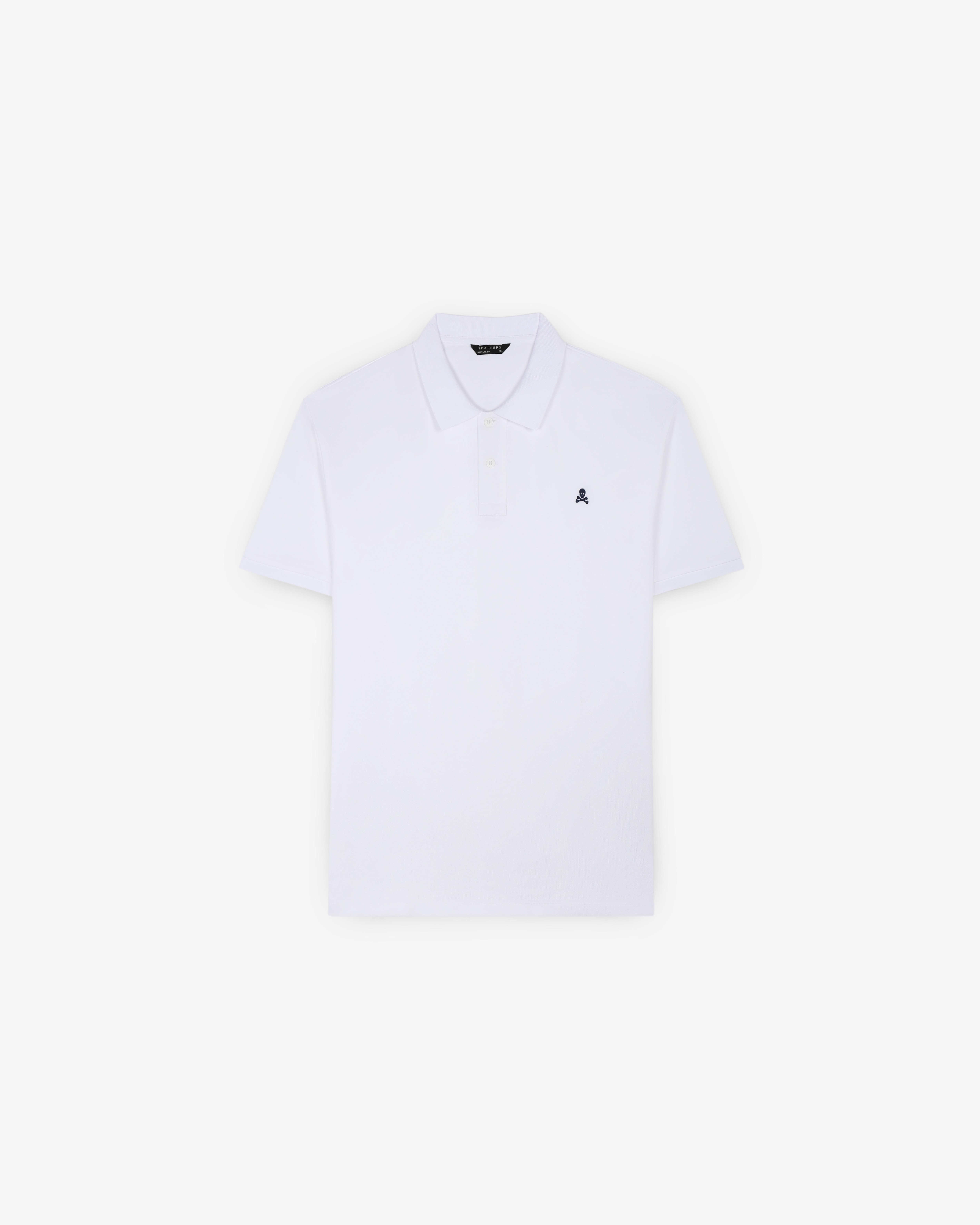 Polo de piqué de hombre slim fit de manga corta - Blanco Blanco-5