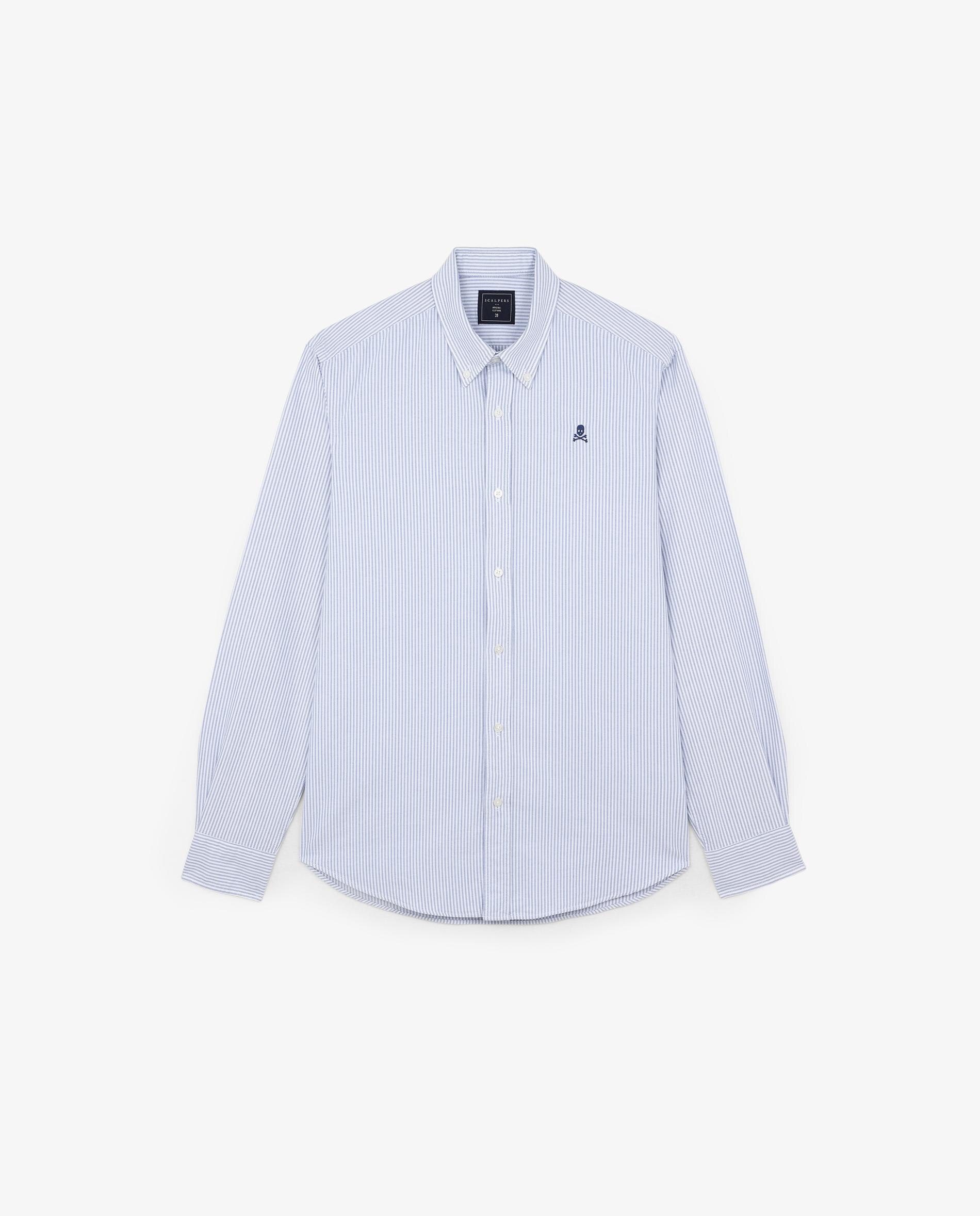 Camisa oxford de hombre regular fit de rayas - Scalpers - Rosa Rosa-1
